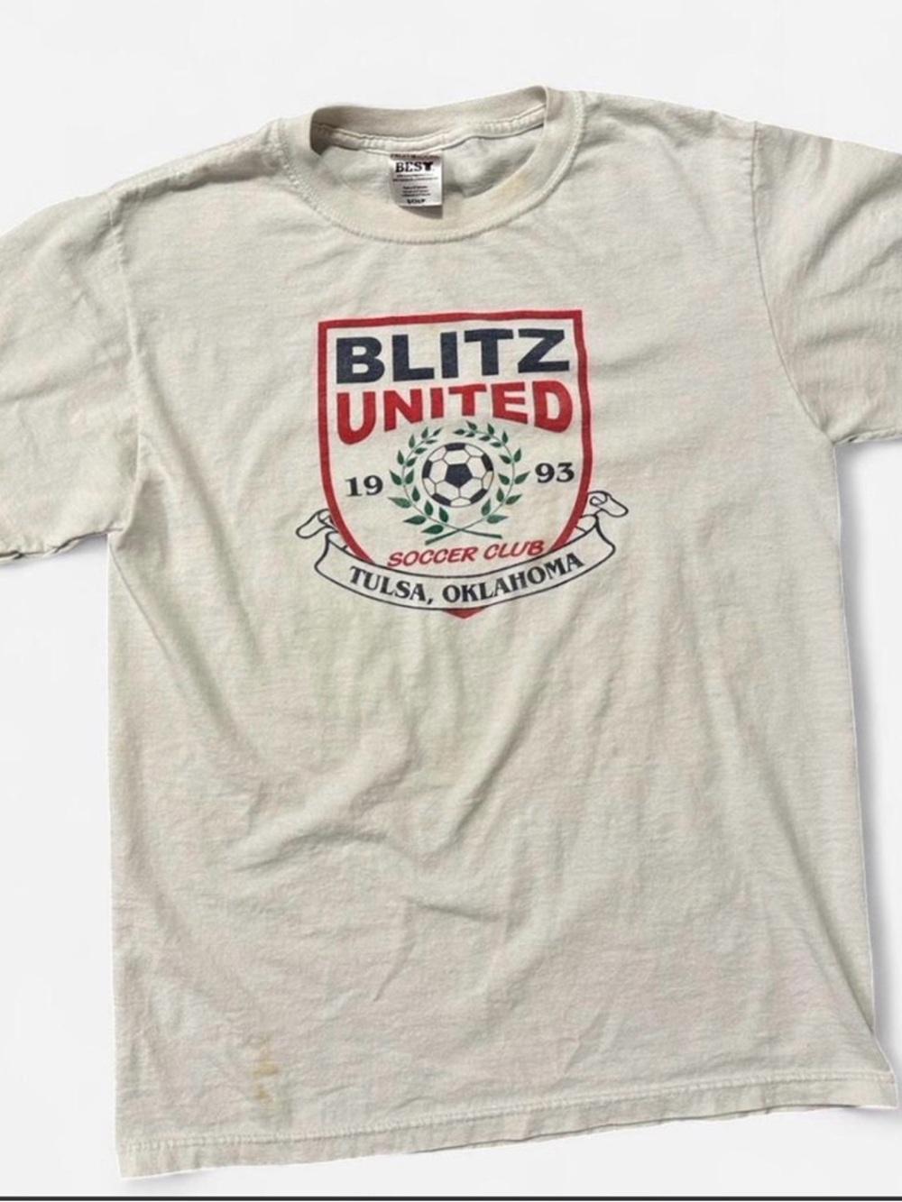Vintage 1993 Blitz United Tulsa Soccer Club Graphic Tee